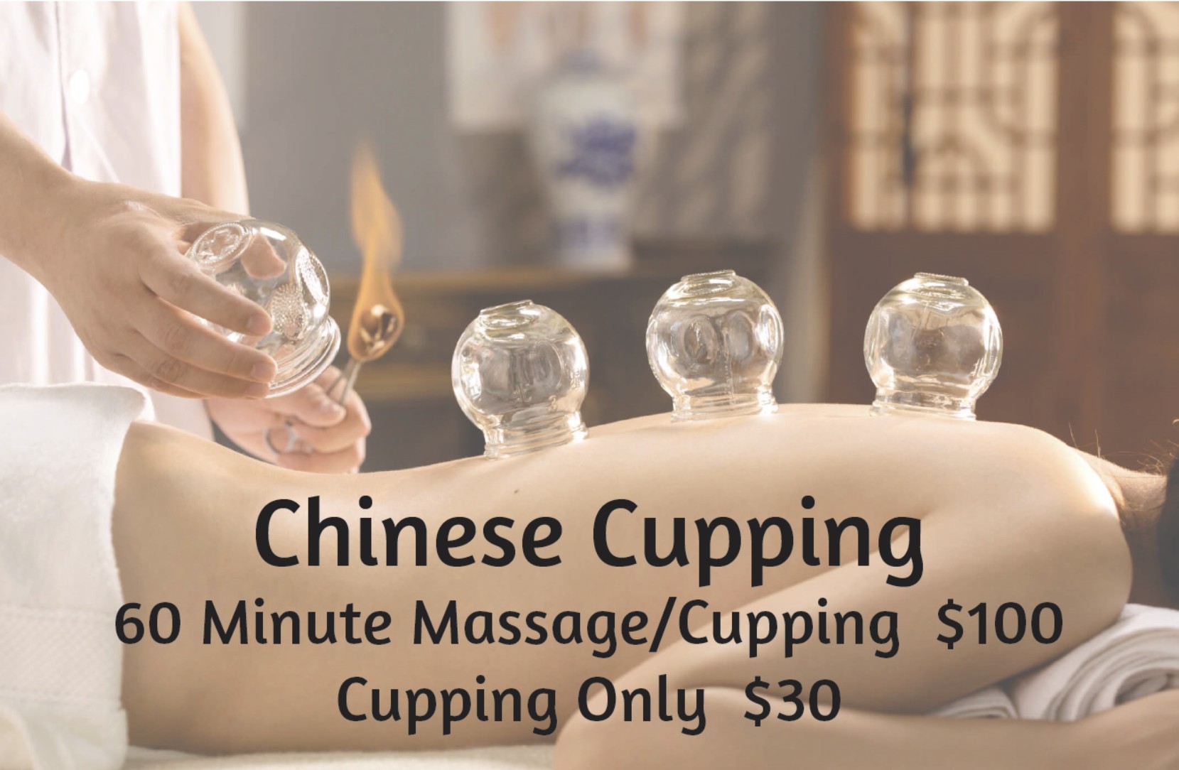 Chinese cupping service pricing at Milton Massage